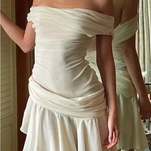 Cherie Attire - Carla Dress, Chiffon Ivory